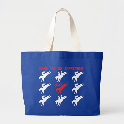 Be Different - Funny Horse Saying Canvas Bags