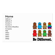 be different funny pattern ducky ducks business card template
