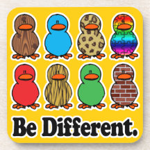 be different funny pattern ducky ducks drink coaster
