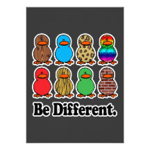 be different funny pattern ducky ducks personalized announcement