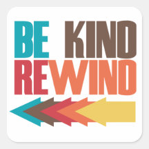 Be Kind Rewind retro 80s humor Sticker