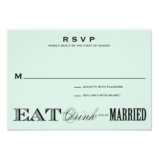 & BE MARRIED | RSVP 3.5 x 5 Personalized Announcements