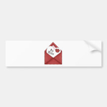 Be Mine Envelope Bumper Sticker