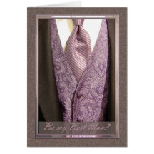 Be my Best Man? Wedding Best Man Invitation Card