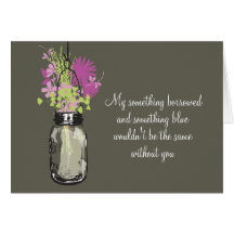 Be My Bridesmad - Mason Jar & Wildflowers Cards