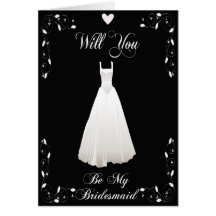 Be My Bridesmaid Invitation for Bridal Attendants Cards