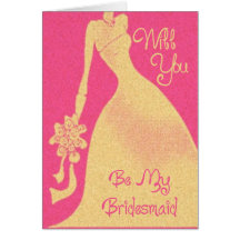 Be My Bridesmaid Invitation for Bridal Attendants Card