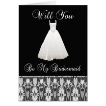 Be My Bridesmaid Invitation With Lace Cards