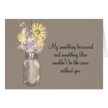 Be My Bridesmaid - Mason Jar & Wildflowers Card