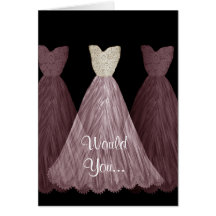 Be My Bridesmaid - PLUM Dresses Wedding Card