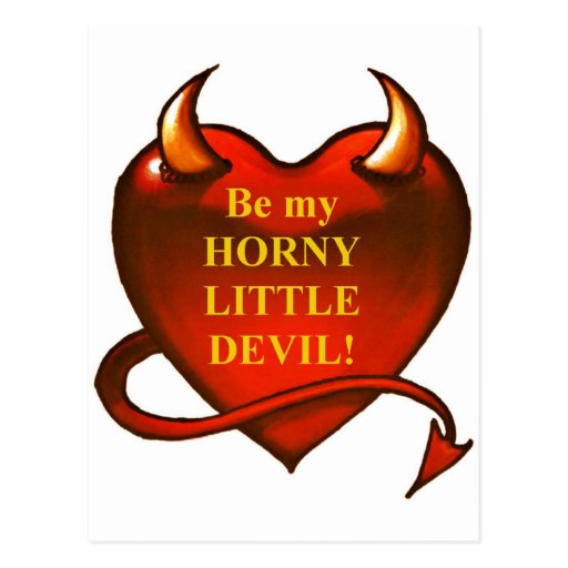 Be My Horny Little Devil Postcard Zazzle 