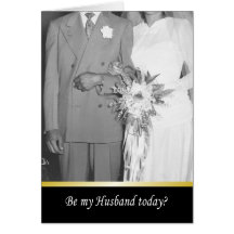 Be my husband today? - FUNNY Card