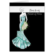 be my Matron of Honour Greeting Card