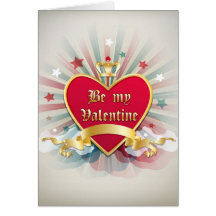 Be my Valentine greeting card