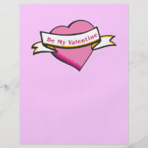 Be My Valentine Stationery Personalized Flyer