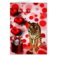 Be My Valentine Tiger Card