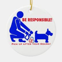 Be Responsible and cleanup your Obamanation Christmas Ornaments