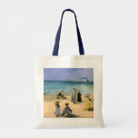 Beach at Boulogne by Manet, Vintage Impressionism Tote Bags