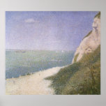 Beach at Honfleur by Seurat, Vintage Pointillism Poster