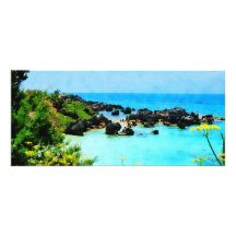 Beach at St. George Bermuda Rack Card