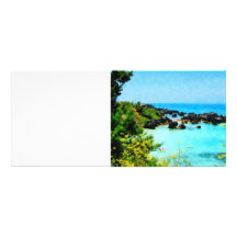 Beach at St. George Bermuda Rack Card Design