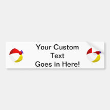 beach ball red blue white.png bumper sticker