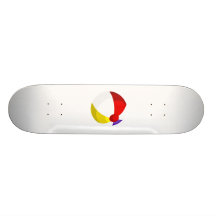beach ball red blue white.png skate board deck