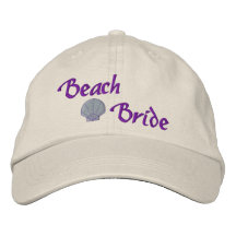 Beach Bride Embroidered Hat