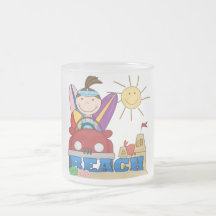 BEACH Brunette Girl T-shirts and Gifts Coffee Mugs