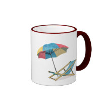 Beach Chair and Umbrella Coffee Mug
