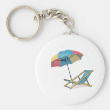 Beach Chair and Umbrella Keychain