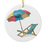 Beach Chair and Umbrella Ornaments