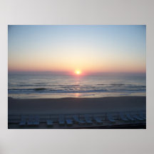 BEACH CHAIRS UNDER A OCEAN SUN SET PRINT