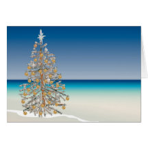 Beach Christmas Greeting Card