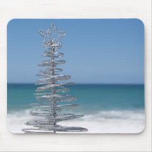 Beach Christmas tree mousepad