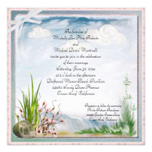 Beach Dune Romance Square Wedding Invitation