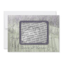 Beach Fence Save the Date Card invitations