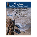 Beach Flip Flop Sandals Luau Custom Invite