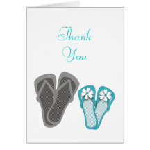 Beach Flip Flops Thank You Card