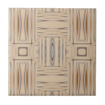 Beach Geometric Beige and Brown Tile