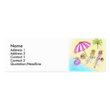 Beach Girls Profile Cards Business Card Template