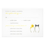 Beach Hibiscus Summer Flip Flops Wedding RSVP Card invitations