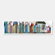 Beach Huts Melbourne Bumper Stickers