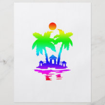 beach island houses rainbow invert.png flyers