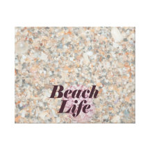 beach life washed crushed shells scallop stretched canvas prints