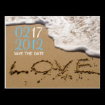 Beach "Love in the Sand" Save the Date postcards