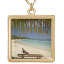 Beach, palm trees & lounger jewelry