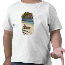 Beach, palm trees & lounger shirt
