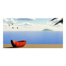 beach photo card