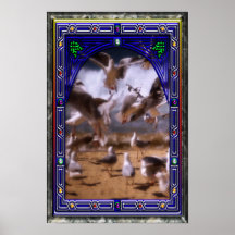 Beach Photo with Fancy Border Print